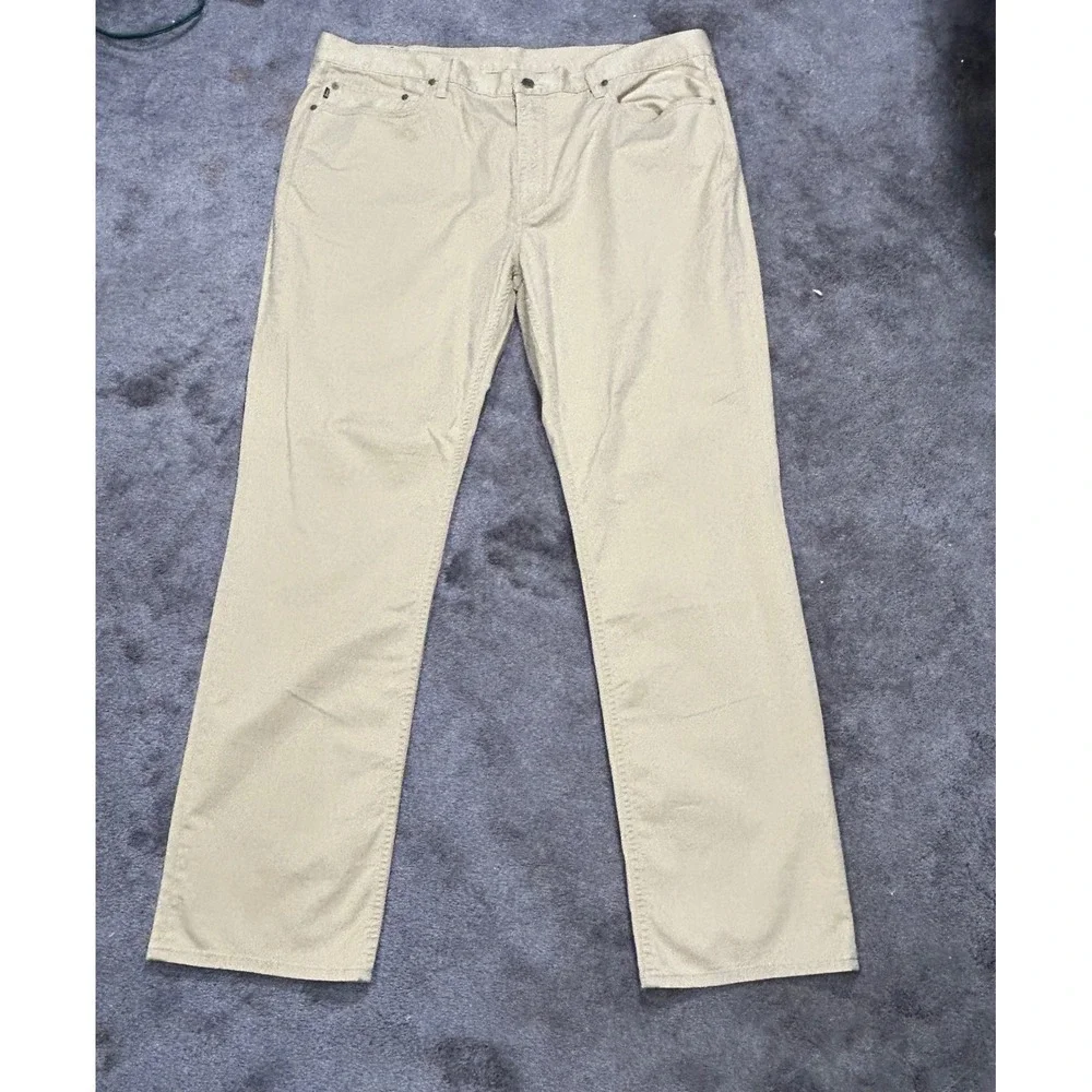 Polo Ralph Lauren Mens 40x32 Tan Khaki Five Pocket Straight‎ Leg Chino Pants